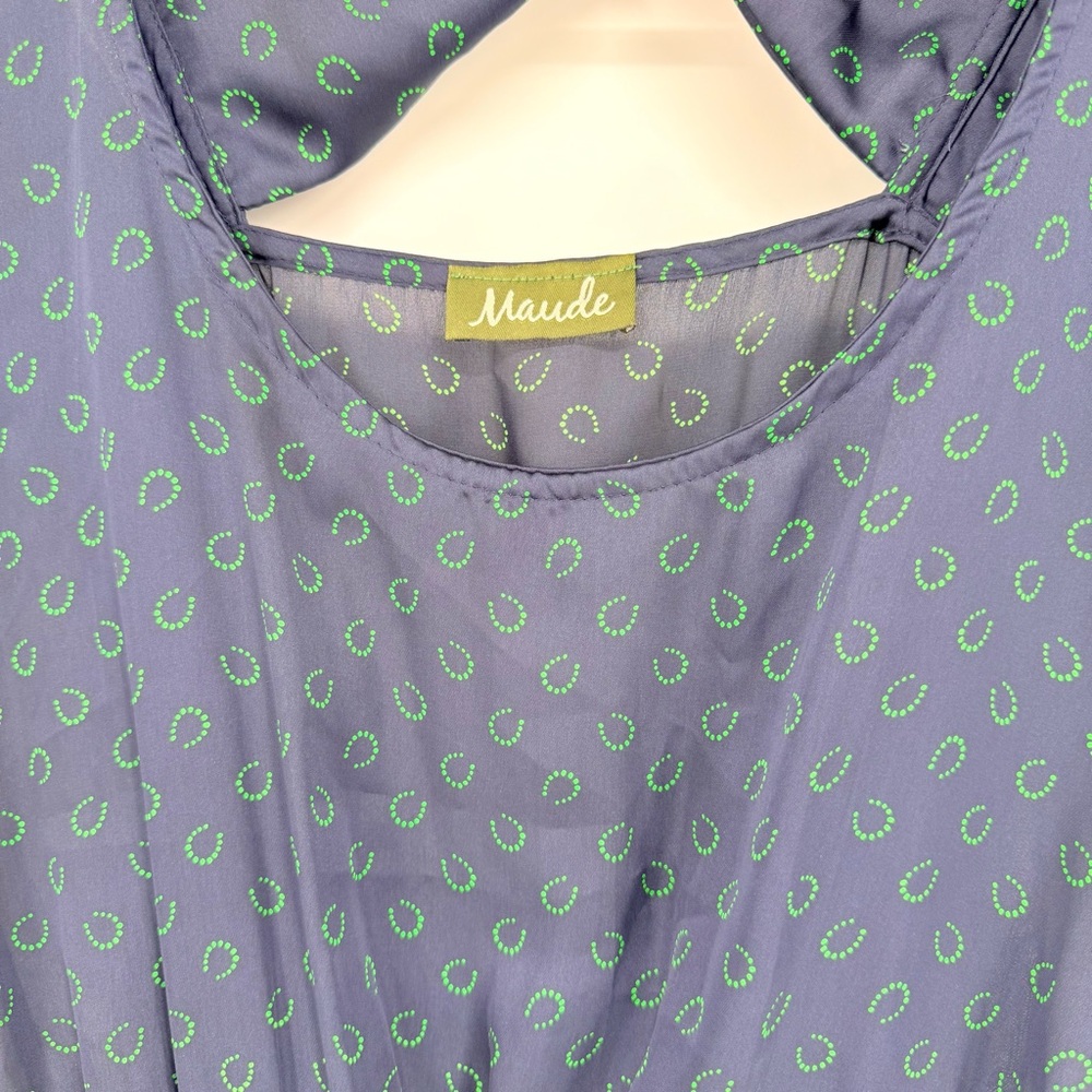 Horseshoe Maude Mini Dress Retro Mod Medium Horse Equestrian Races Twee Corpcore